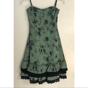 Free People Strapless Green Size 4 Dress